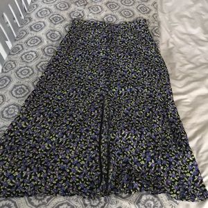 Zara floral midi skirt